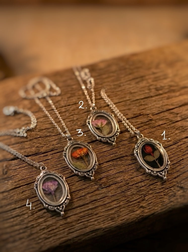 Vintage Rose Necklace