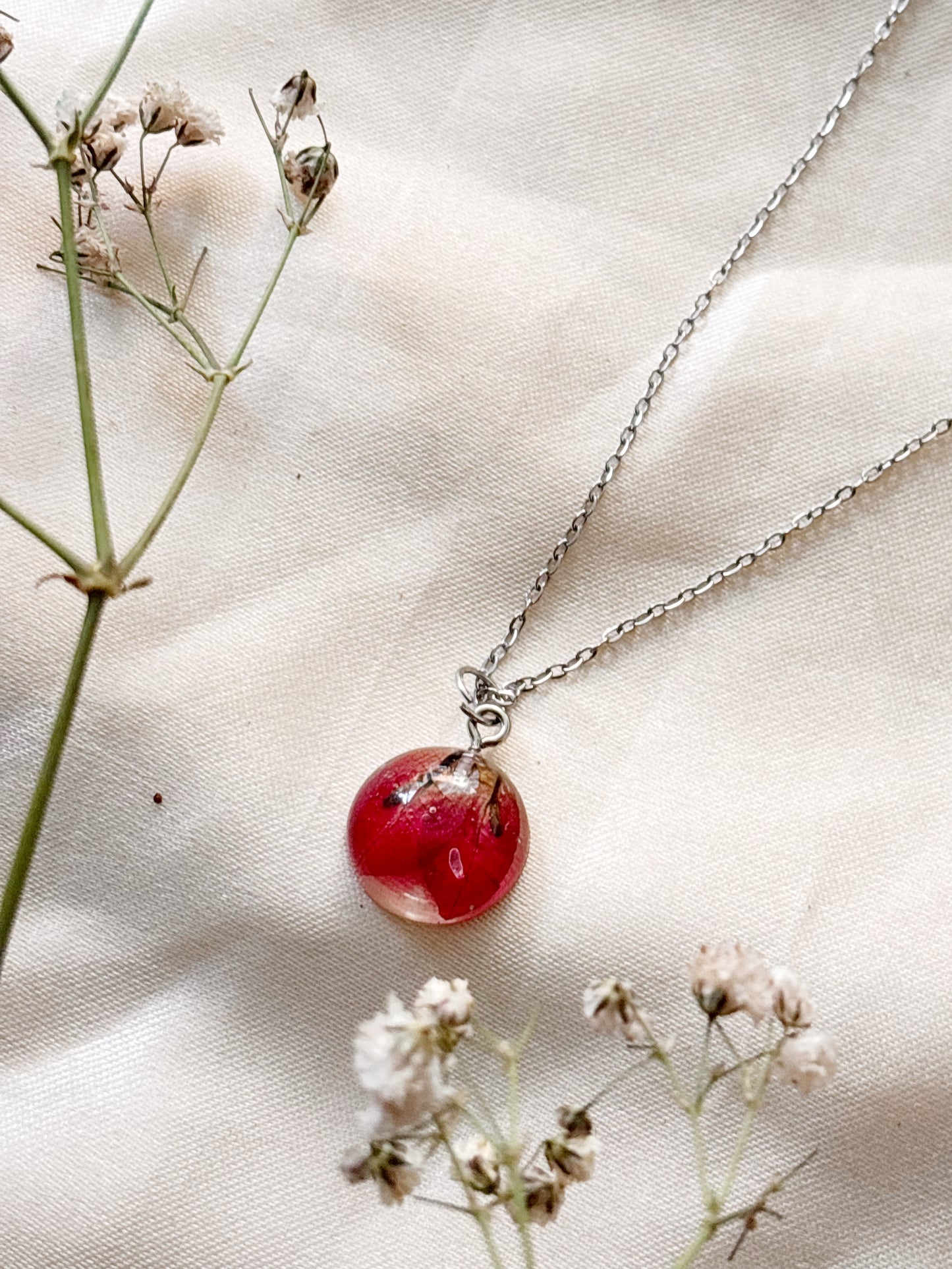 Bougainvillea necklace