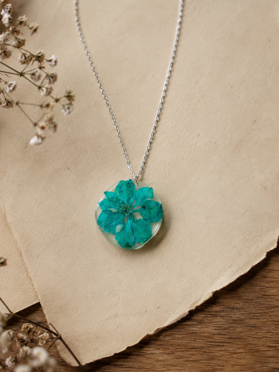 Larkspur necklace