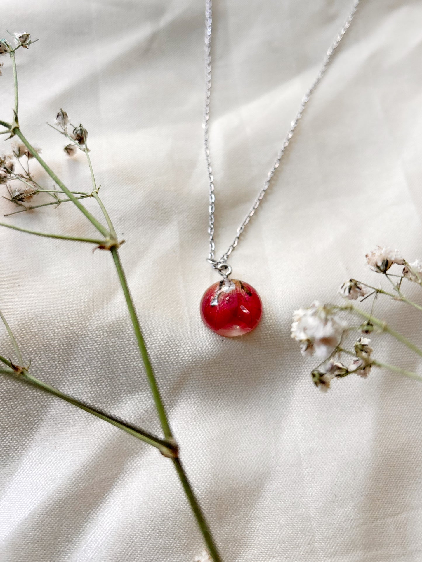 Bougainvillea necklace