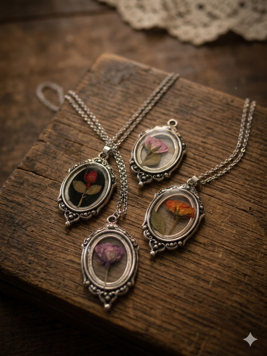 Vintage Rose Necklace