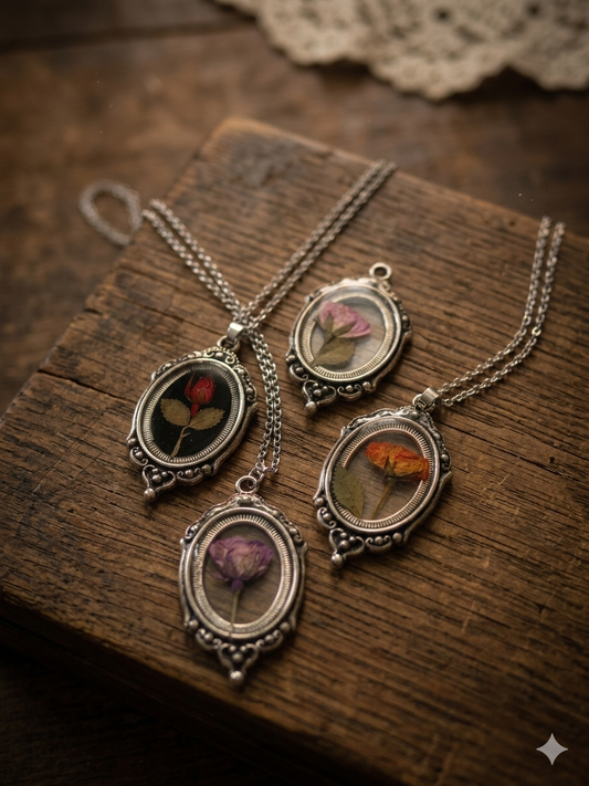 Vintage Rose Necklace