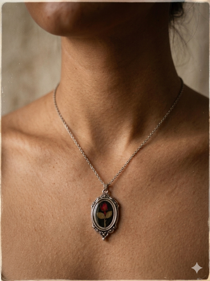 Vintage Rose Necklace
